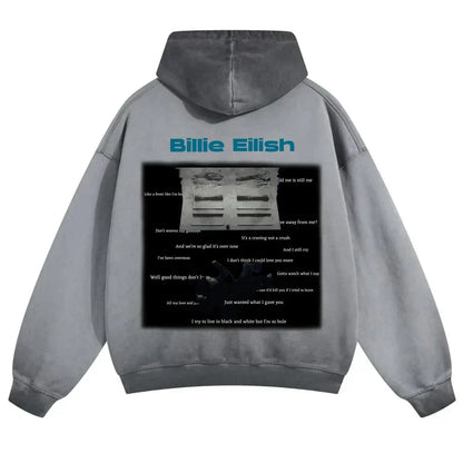 Grey Billlie Eilish Hoodie